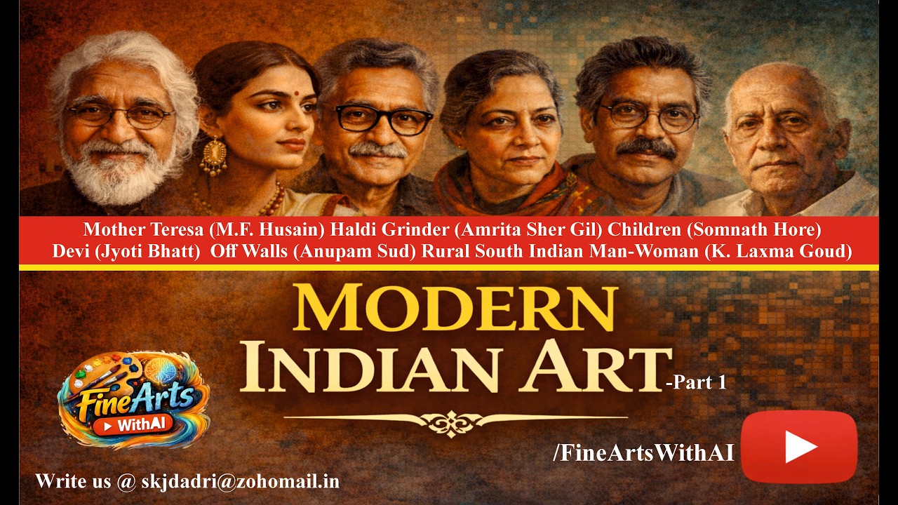 Modern Indian Paintings-Part I XII Fine Arts BSEH Bhiwani CBSE New Delhi & Other Indian State Boards