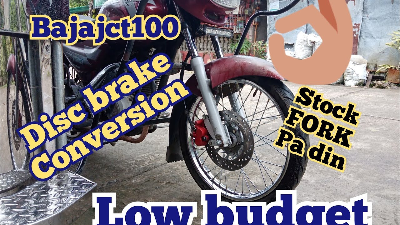 Disc brake conversion /bajaj ct100/ low  budget