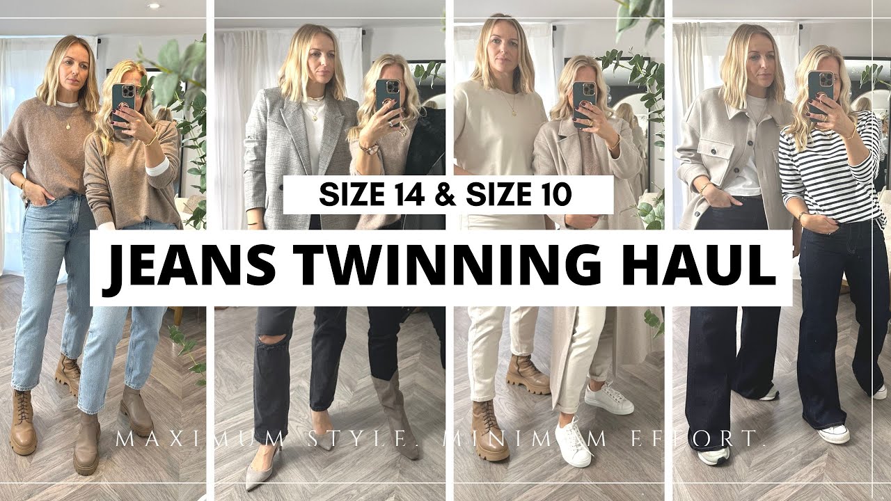 Jeans Twinning Haul | Size 14 & Size 10 Try-On for All Body Shapes (Tall & Petite)S