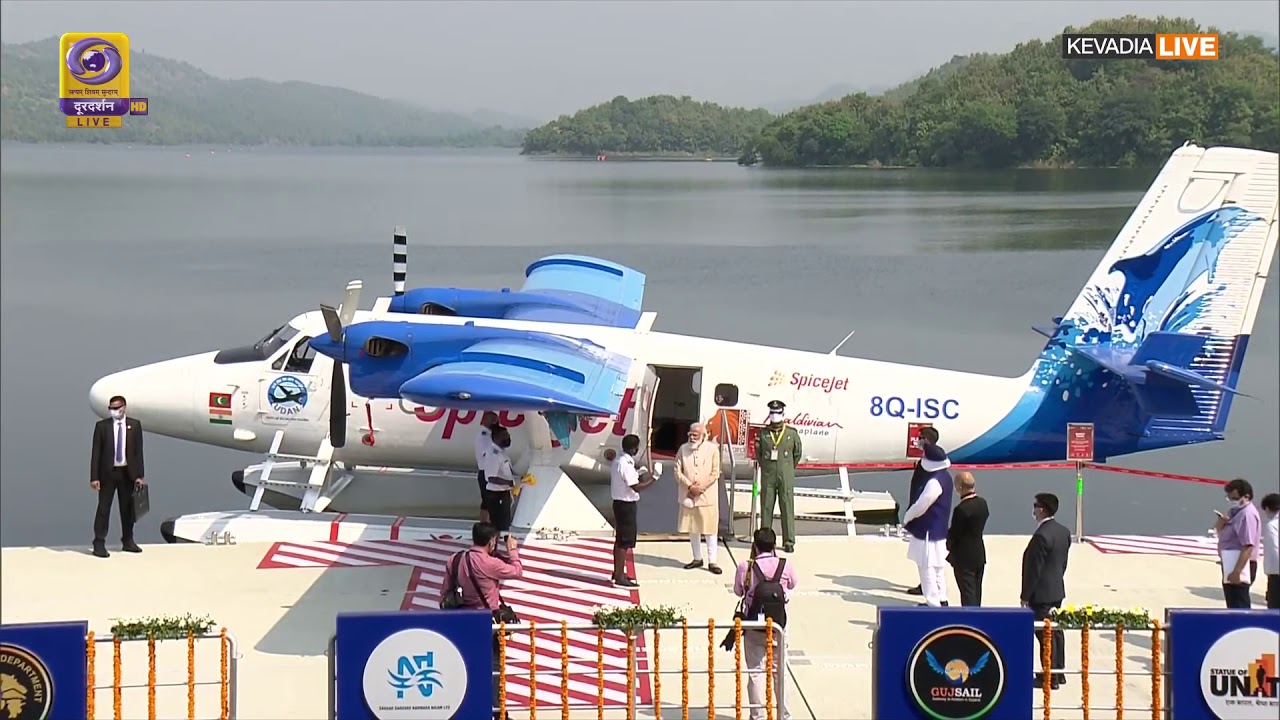 PM Narendra Modi inaugurated Water Aerodrome & Thematic Display on Seaplane Operations