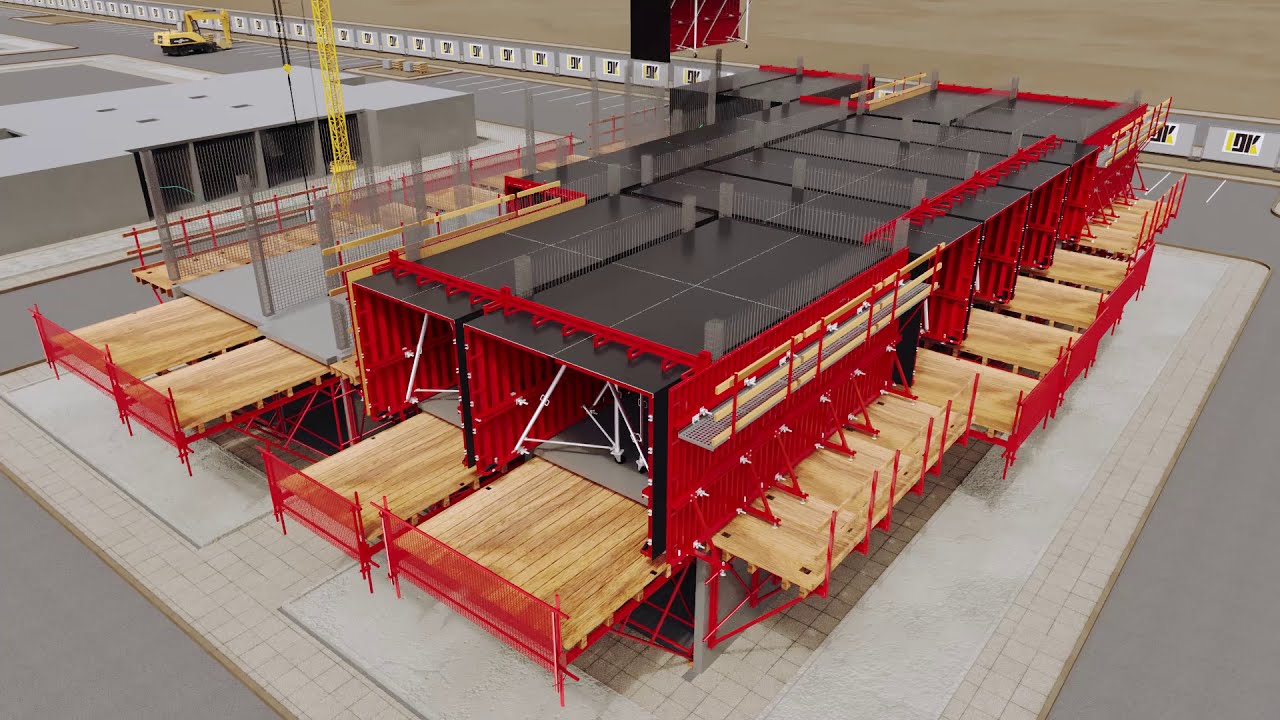 3D Construction sequence cgi animation