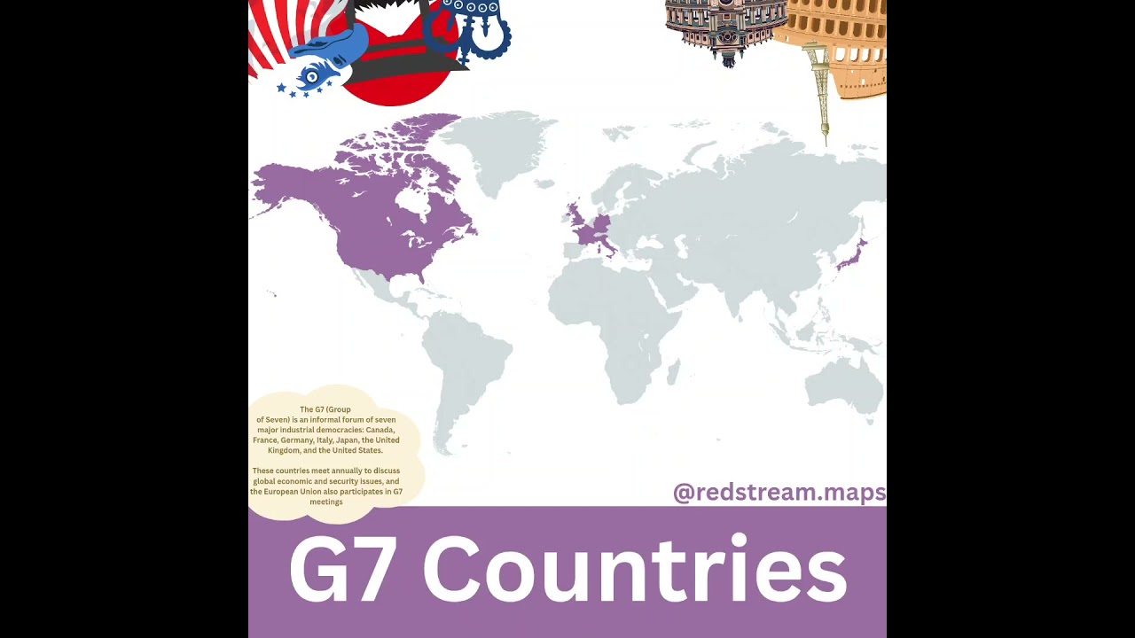 G7 Countries!! #map #countries #g7 #economy #youtubeshorts