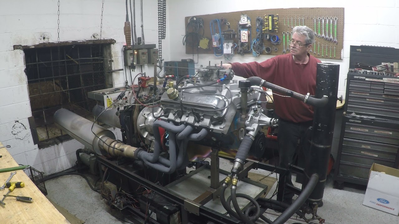 First run of my 455 oldsmobile motor on the dyno at Merkels racing engines