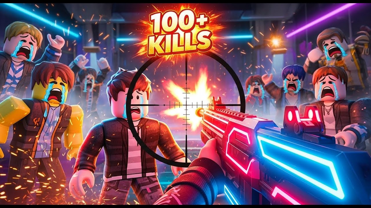 100+ Kills in Hyper Shot Roblox (INSANE AIM)
