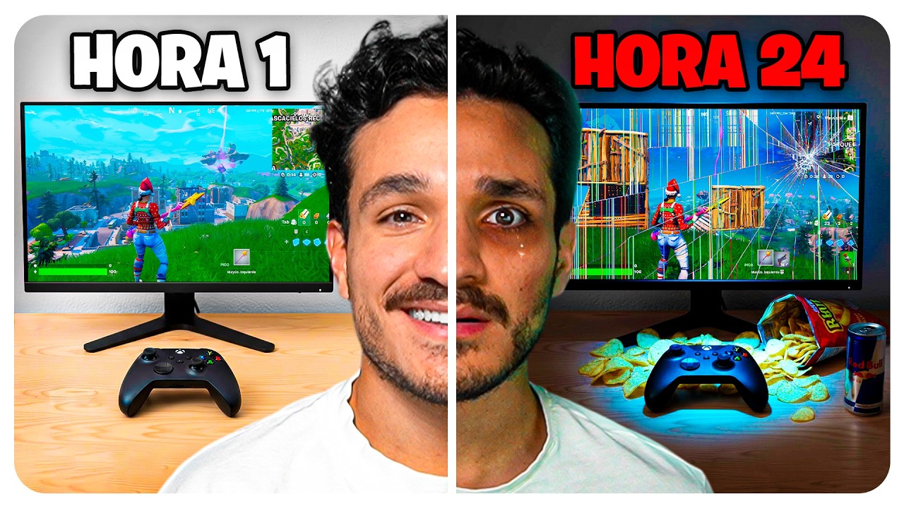 Jugué Fortnite por 24 Horas... LITERALMENTE