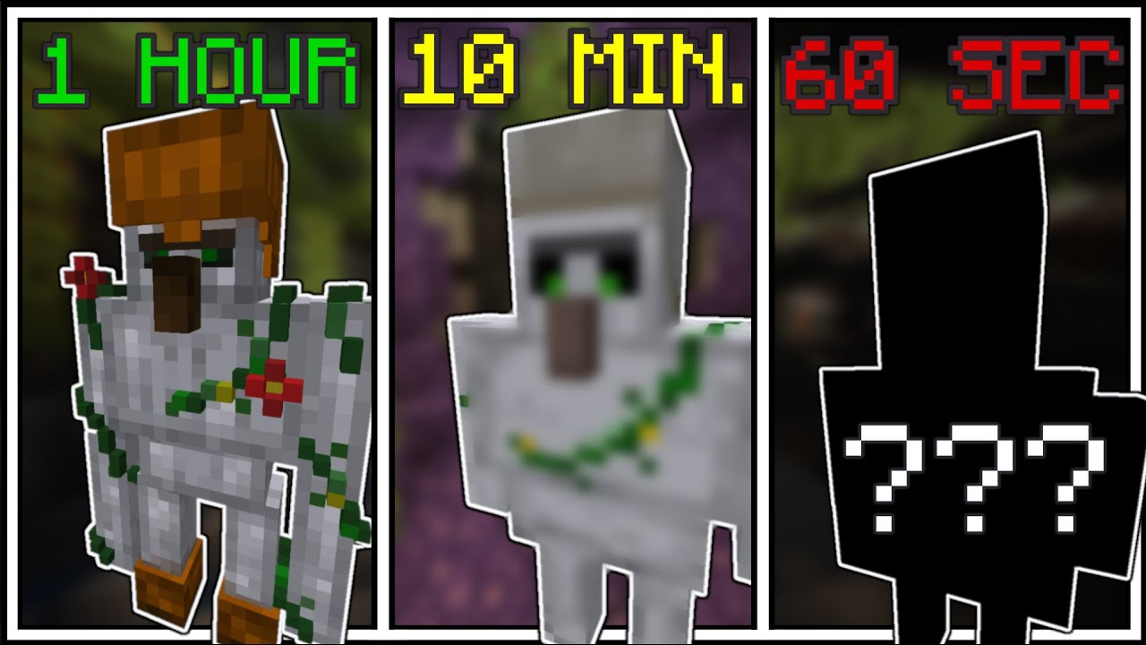 Modeling MINECRAFT MOBS in 1 HOUR, 10 MINUTES, and 60 SECONDS!