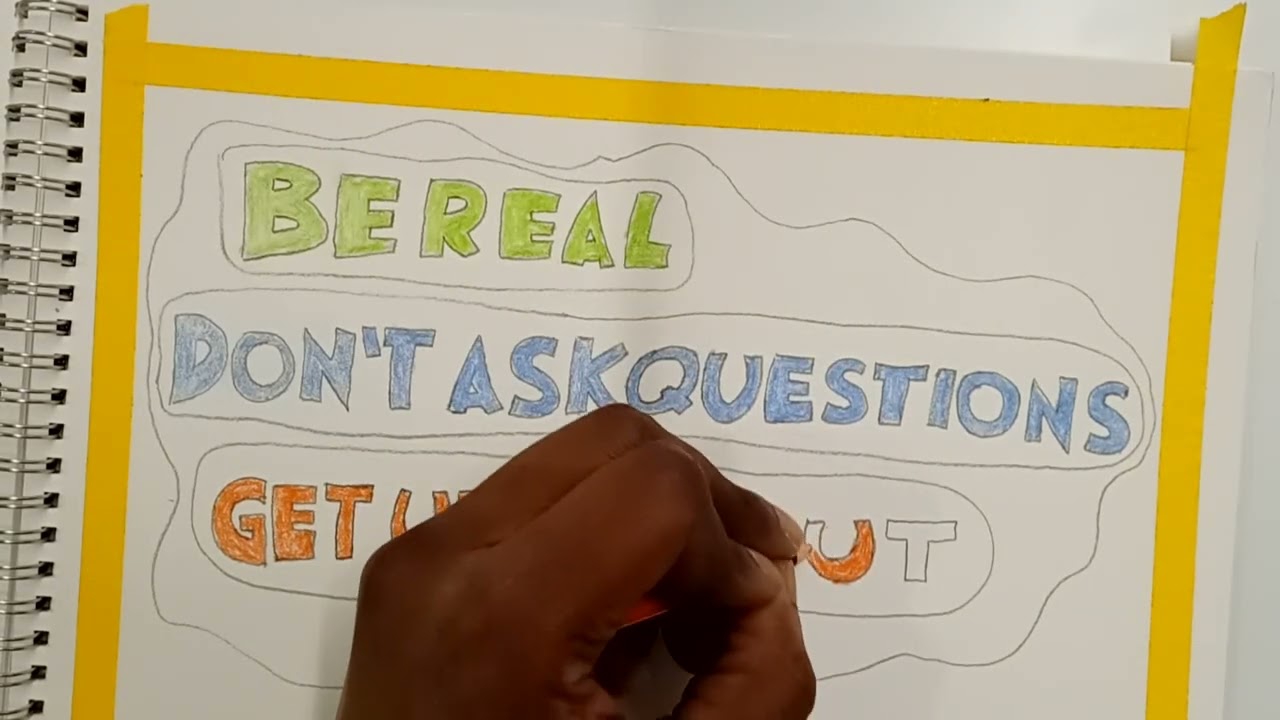 Drawing & Colouring Three Slogan Phrases Part 3