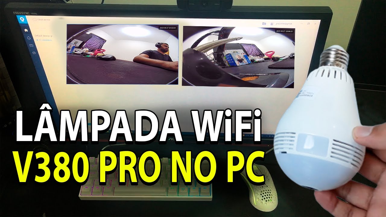 COMO CONFIGURAR CÂMERA LÂMPADA ESPIÃ IP WIFI V380 NO COMPUTADOR - ATUALIZADO 2026