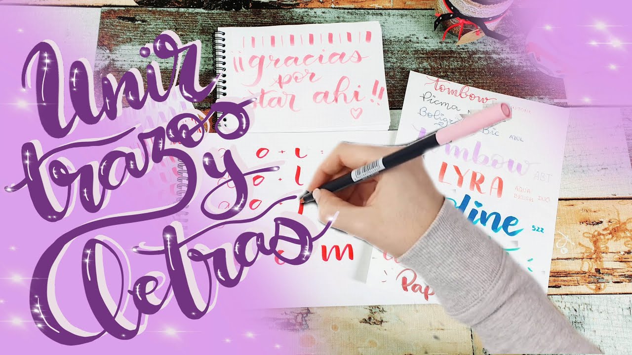 🌟Como UNIR TRAZOS básicos 🖍 y LETRAS 🖌 (Lettering / Brushlettering / Handlettering) 🌌