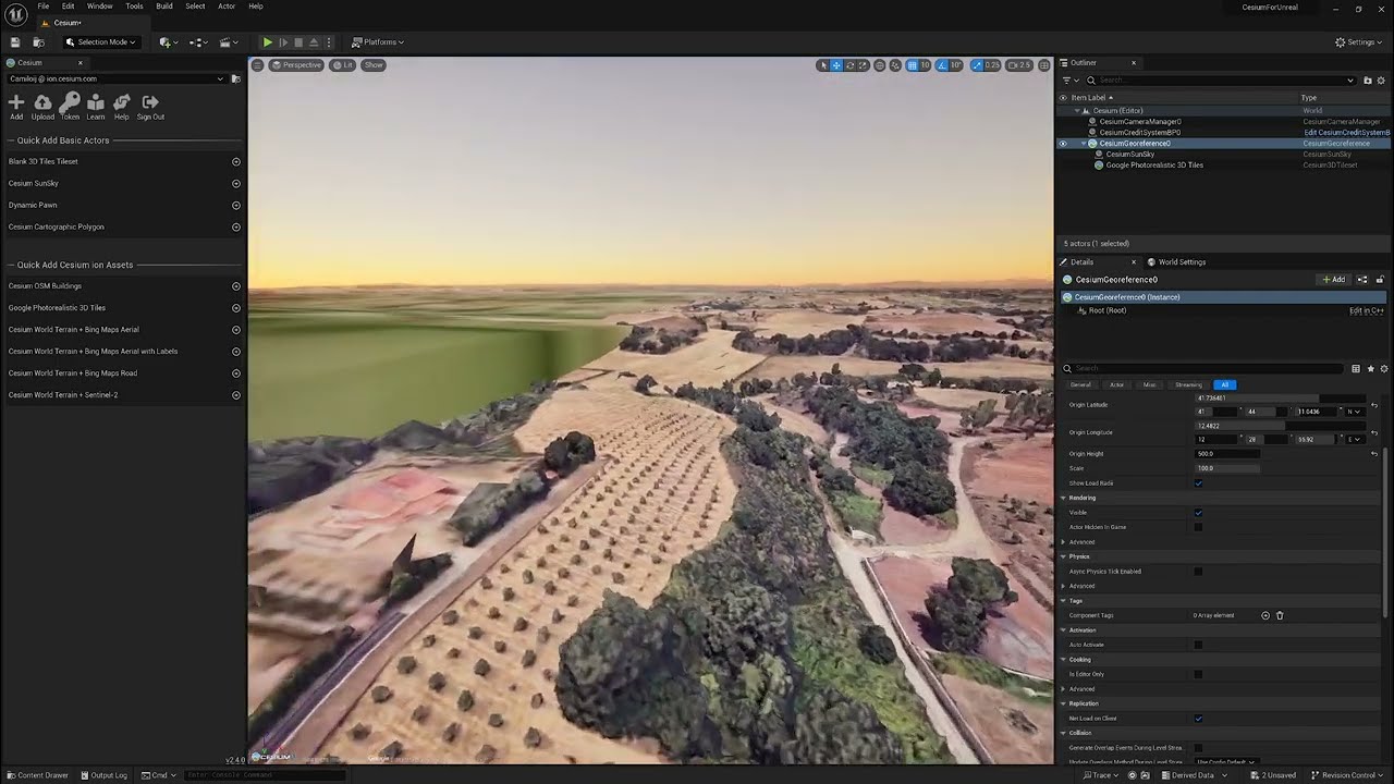 Unreal Engine 5.3 - Cesium For Unreal