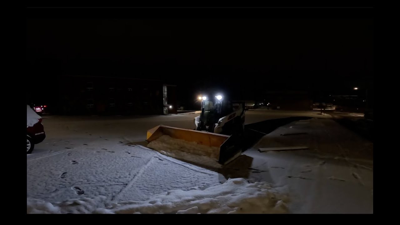 Plowing Snow at Night with the Crew
