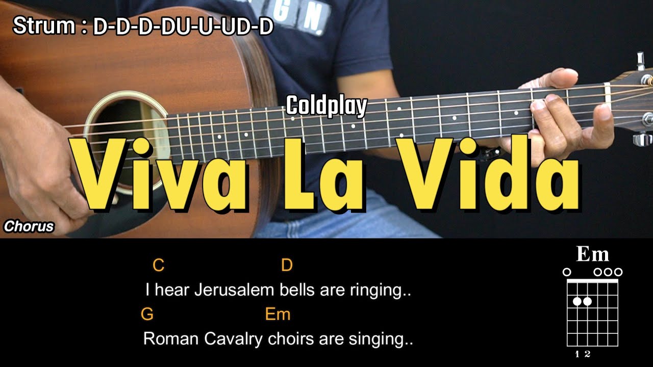 Viva La Vida - Coldplay | EASY Guitar Tutorial with Chords - Guitar Lessons
