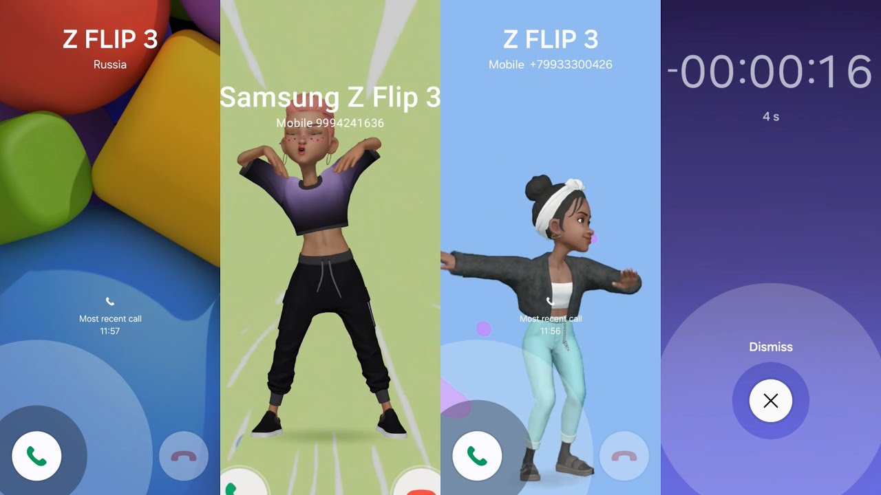 Screen Video Recording Incoming call + Timer SAMSUNG Galaxy Z Flip 3