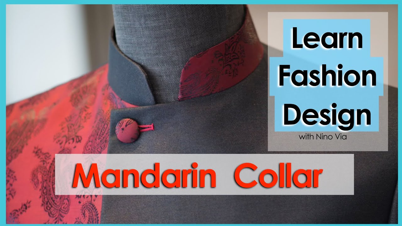 How To Design MANDARIN Collars ~ Pattern Making in Fashion Design ~ Learn Fashion Designing Online!