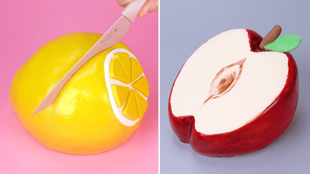 Best Realistic Fondant Fruit Cake Decorating Idea | So Yummy Chocolate Cake Tutorials