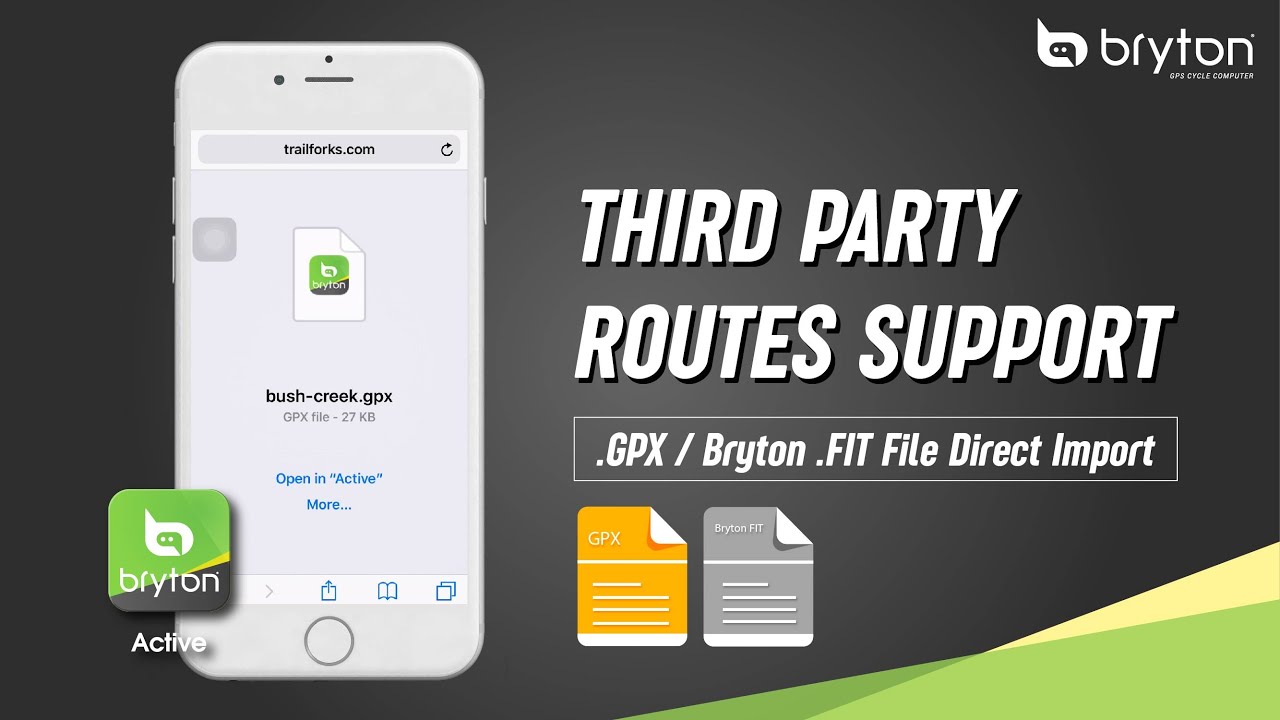 Bryton Active | 3rd Party Routes Support - Import .gpx file to Bryton Active (iOS)