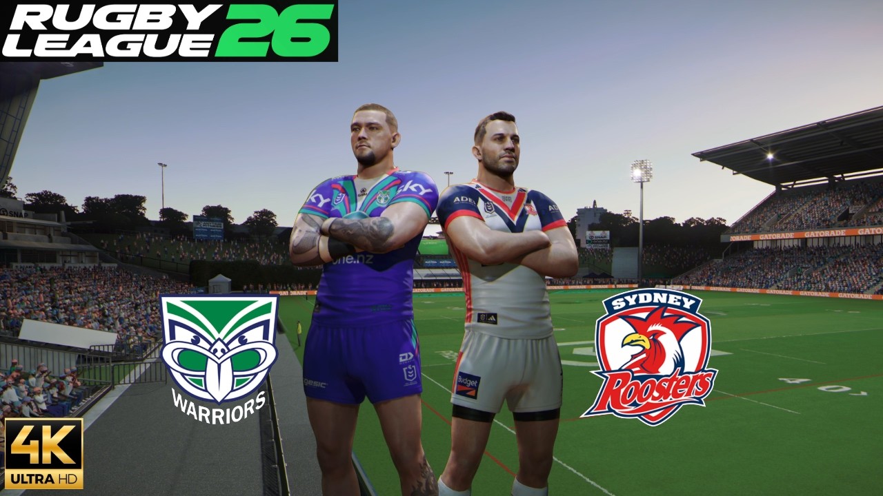 NRL 2026 | WARRIORS v ROOSTERS | Round 1 | PC 4K Gameplay Rugby League 26