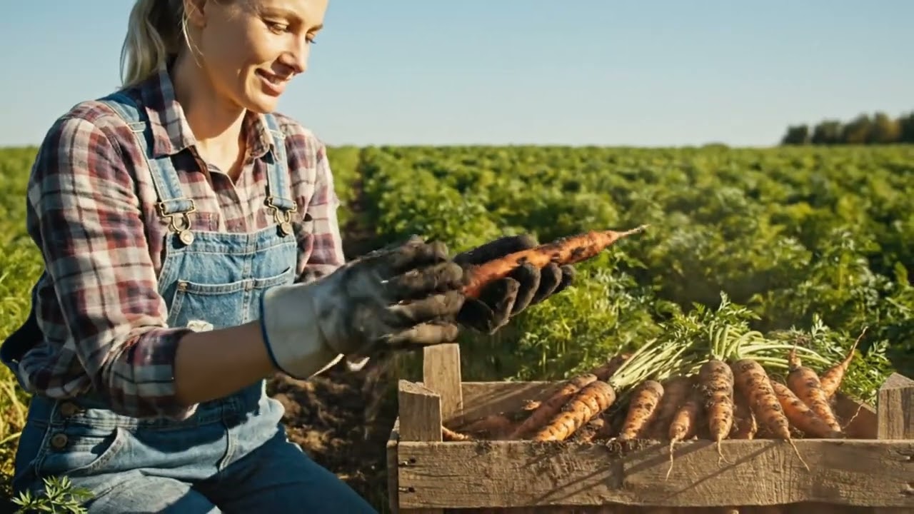 Amazed by the Carrots Growing Amid Harsh Sun and Wind