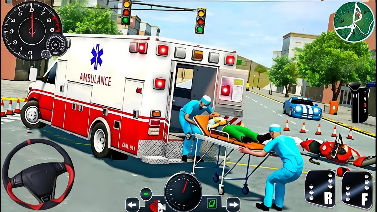 Ambulance City Rescue Simulator - 911 US Emergency Ambulance Driving 3D : Android GamePlay