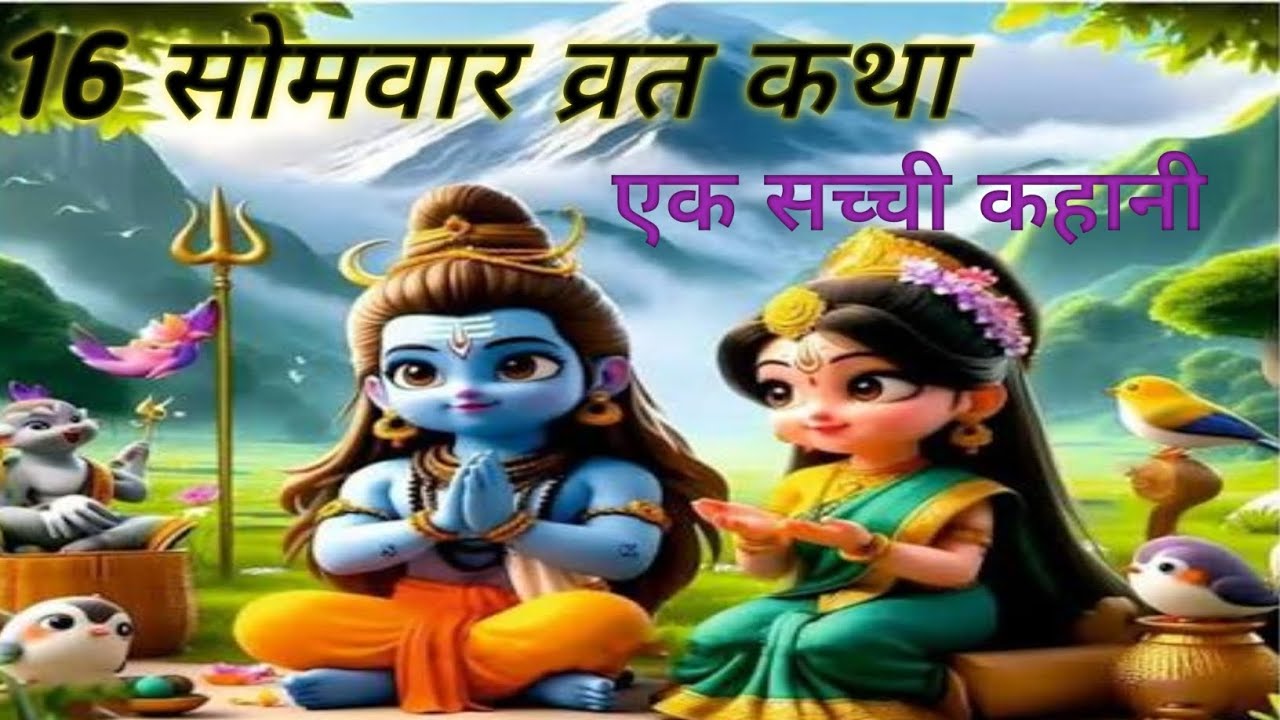 🔥 16 सोमवार व्रत की सच्ची चमत्कारी कथा | भगवान शिव ने कैसे बदली किस्मत? | Solah  Somvar Vrat Katha 🙏