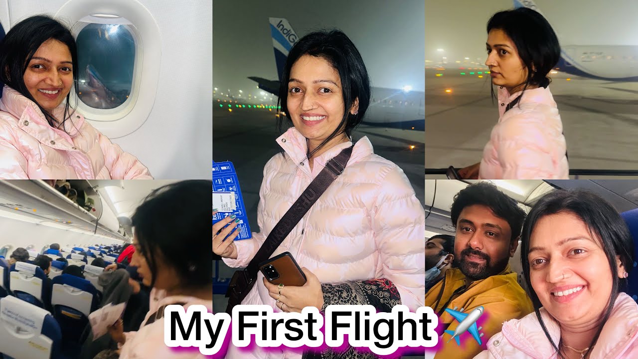 सपनों की उड़ान ✈️ सबसे विदा लेकर पहुँच गये एयरपोर्ट .. कभी सिर्फ़ सपना था आज सच है 🥰