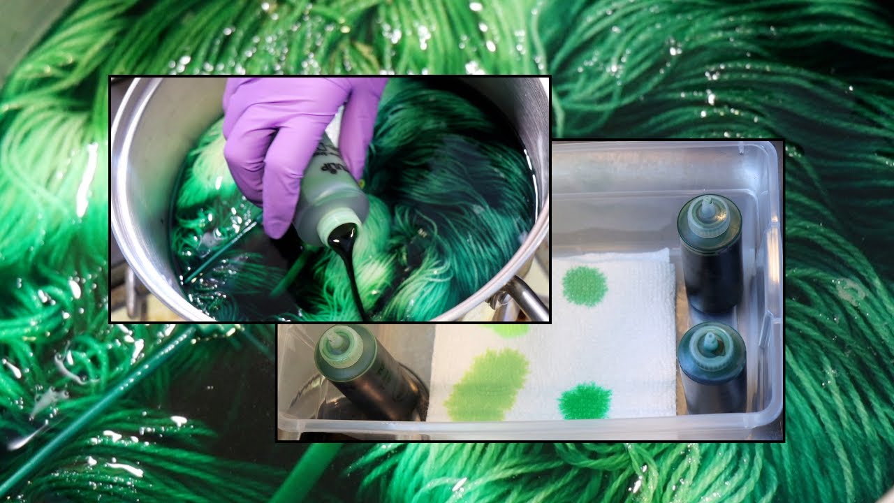 Space Dyeing Yarn using Only Green Acid Dyes; Anticipation Dyeing Yarn (Dyepot Weekly #548)