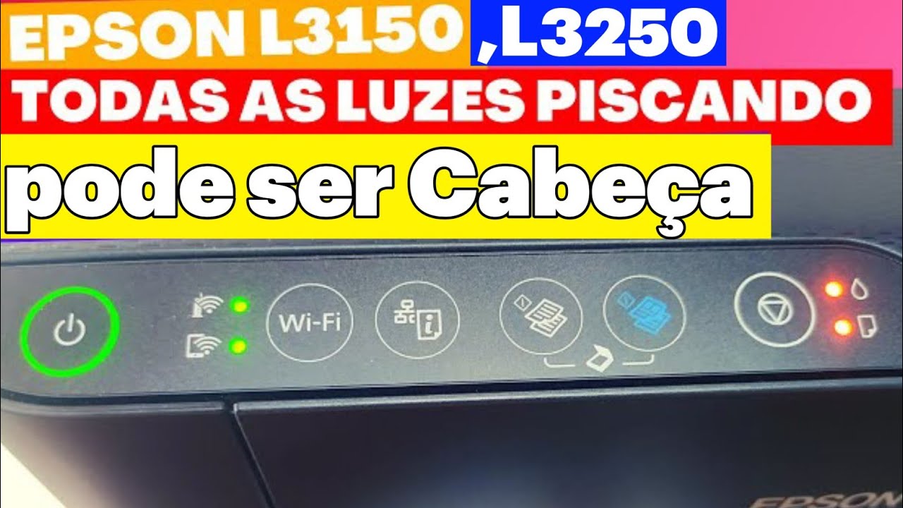 O que fazer quando todas as luzes da impressora Epson L3250 estão piscando? Não Reset 