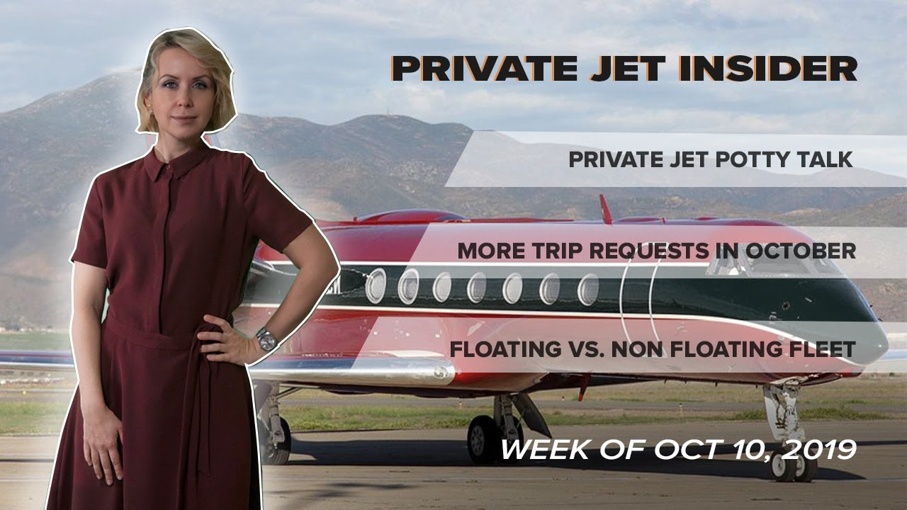 Lavatories on Private Jets. Bookings in October. Floating Fleet vs. Non-Floating Fleet Utilization
