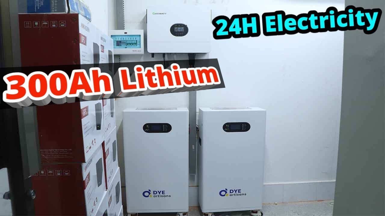 Growatt Hybrid Solar System  || Dye artisans Lithium Battery