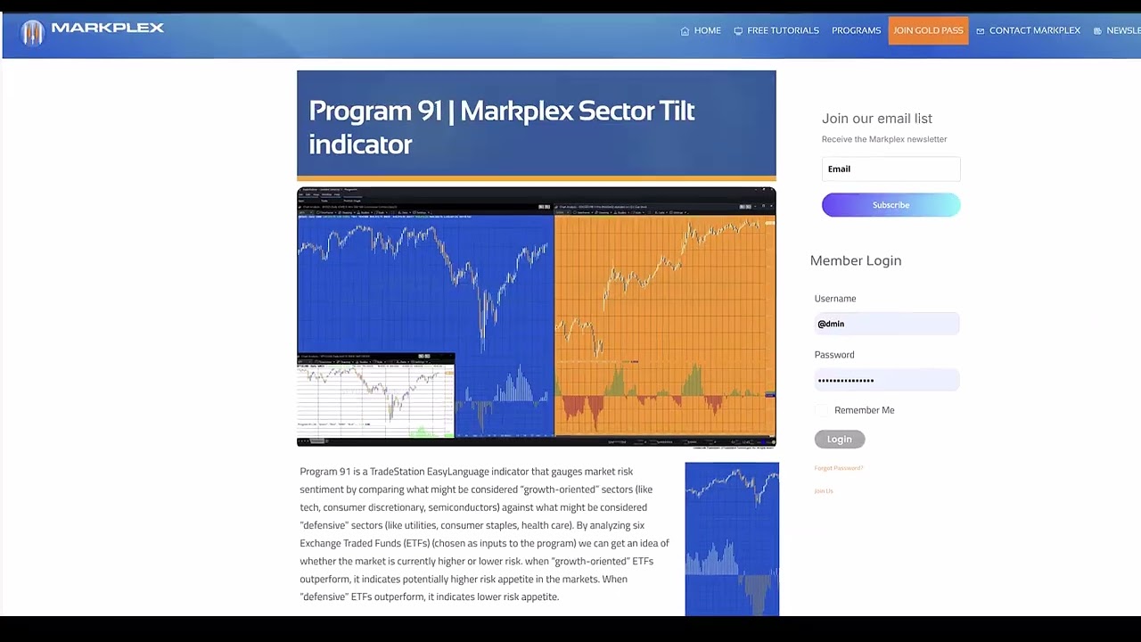 Program 91 | Markplex Sector Tilt indicator