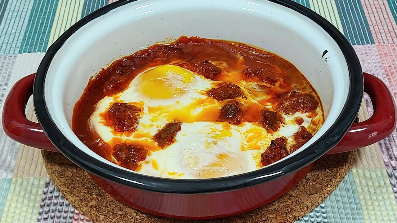 🥚HUEVOS AL PLATO 🍽 CON CHORIZO DE PUEBLO 🏘SIN COCINAR #airfryer // BEATRIZ COCINA