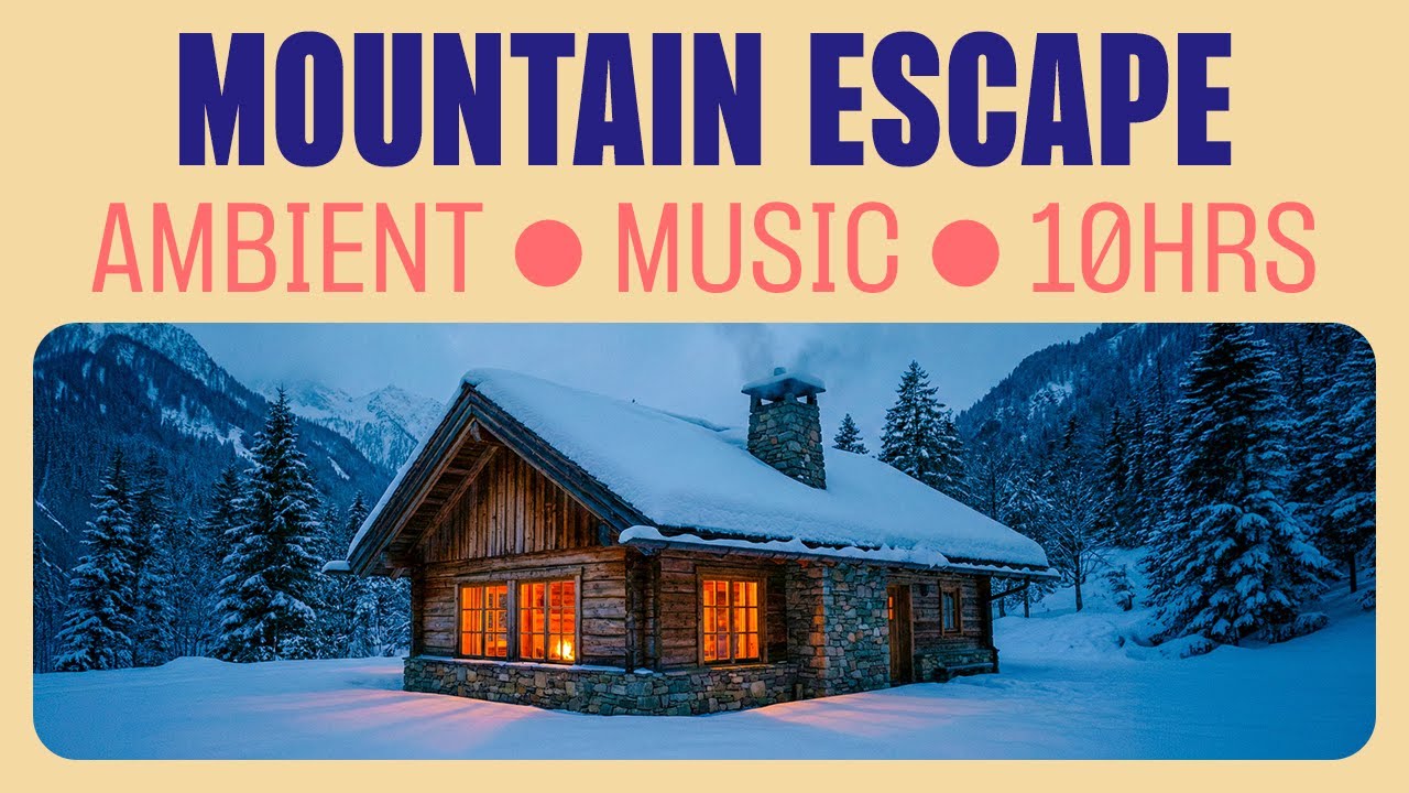 SECLUDED MOUNTAIN CABIN EXTERIOR | RELAXING AMBIENT MUSIC & NATURE | 10 HOURS STUDY & SLEEP