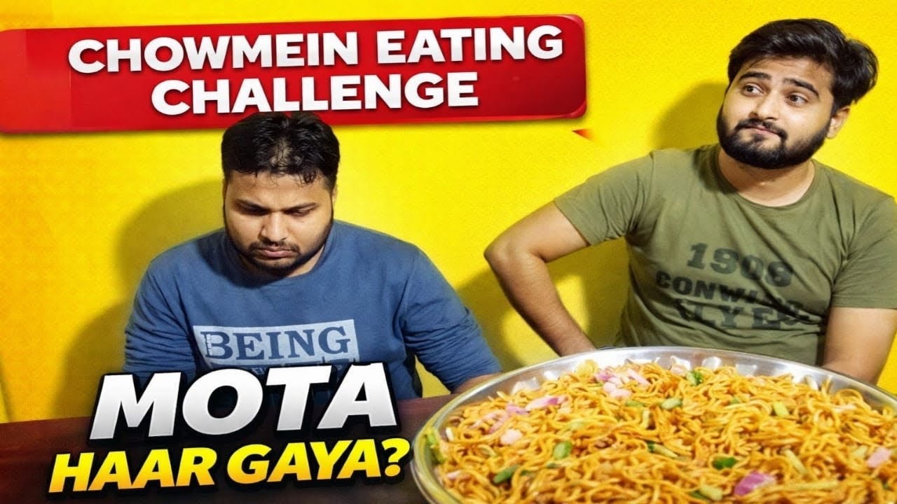 Big Size Chawmeen Thali Challenge |  Aaj Mota Jeetega 