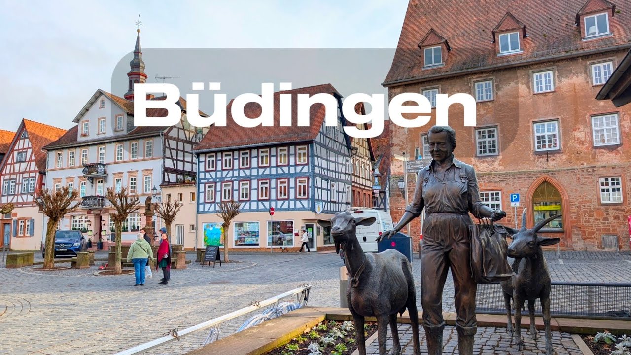 Walking Tour in Büdingen City, Germany 4K 