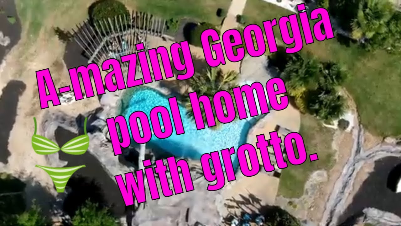 One of a kind pool home with grotto and swim up bar in Georgia
