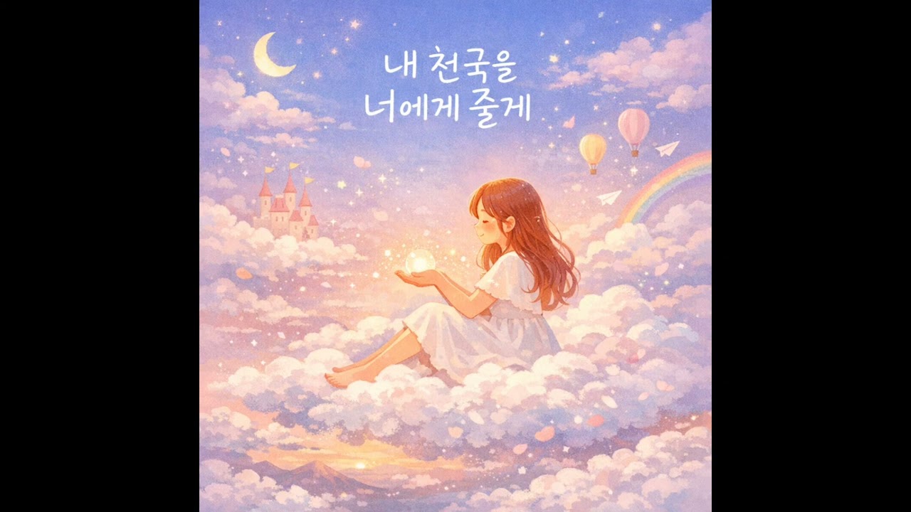 내 천국을 너에게 줄께.사랑하는 사람을 떠올리며,자신이 가장 아끼는 감정과 상상, 마음의 안식처를조용하고 낭만적인 방식으로 건네는 이야기. #노래 #사랑 #천국