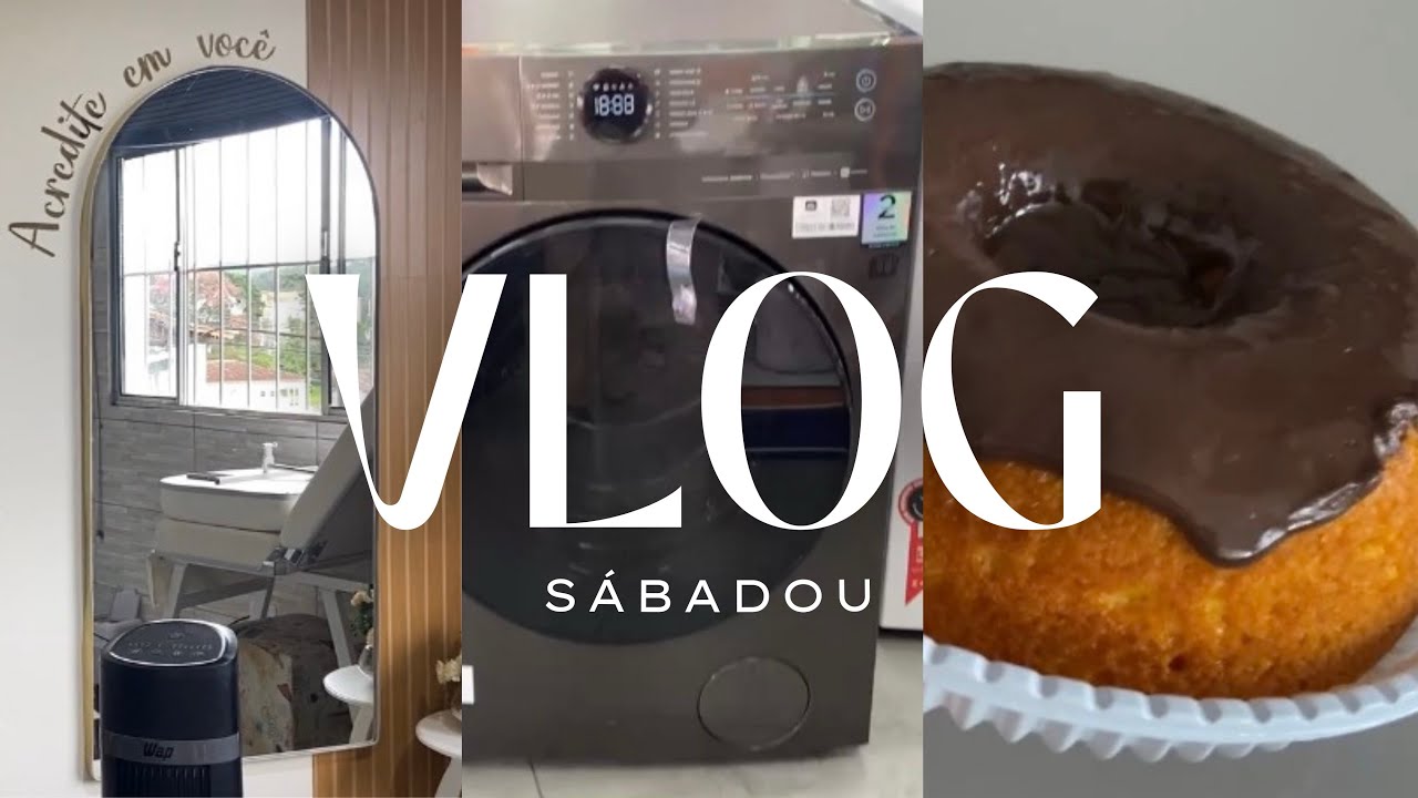 vlog:sobrancelhas,máquina lava e seca de presente de aniversário, pedi um bolinho