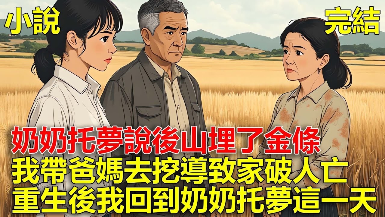 上一世，奶奶托夢給我，說我家後山埋了金條，結果我帶爸媽去挖，不料挖出贓款被員警帶走，導致家破人亡，重生後，我回到奶奶托夢這一天！#一口氣看完#小說#推文