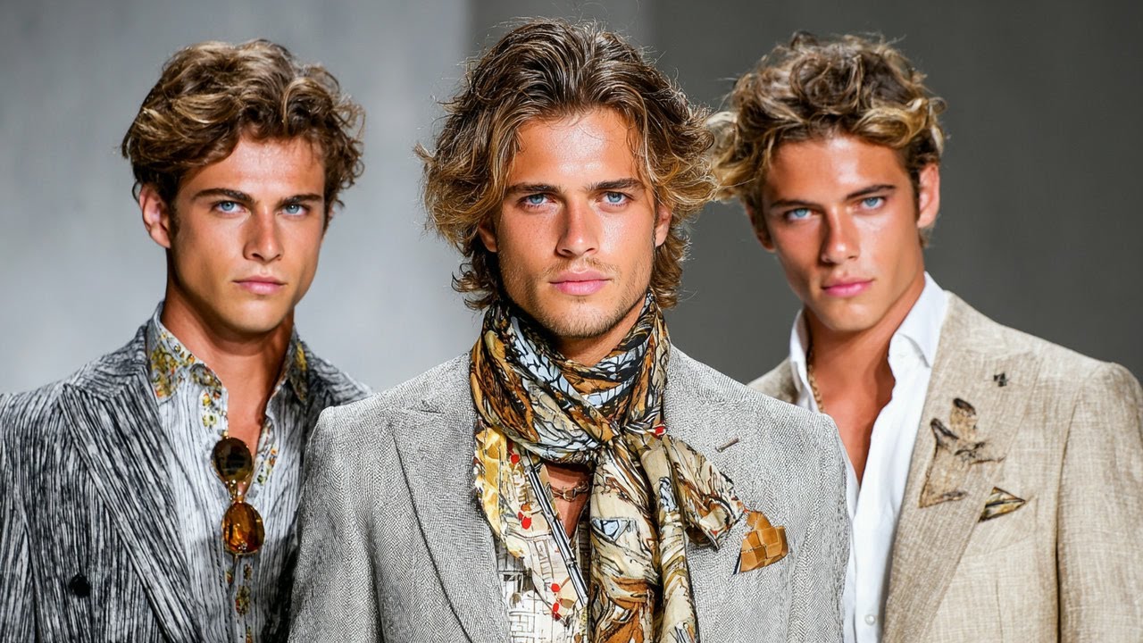Вдохновение для мужской коллекции Emporio Armani весна/лето 2026 | Свободные костюмы, нейтральные...