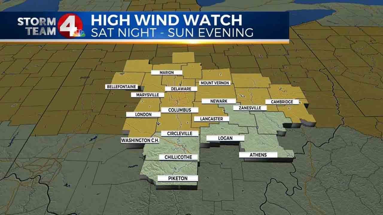 Showers, damaging wind gusts up to 50 mph come with return of colder weather