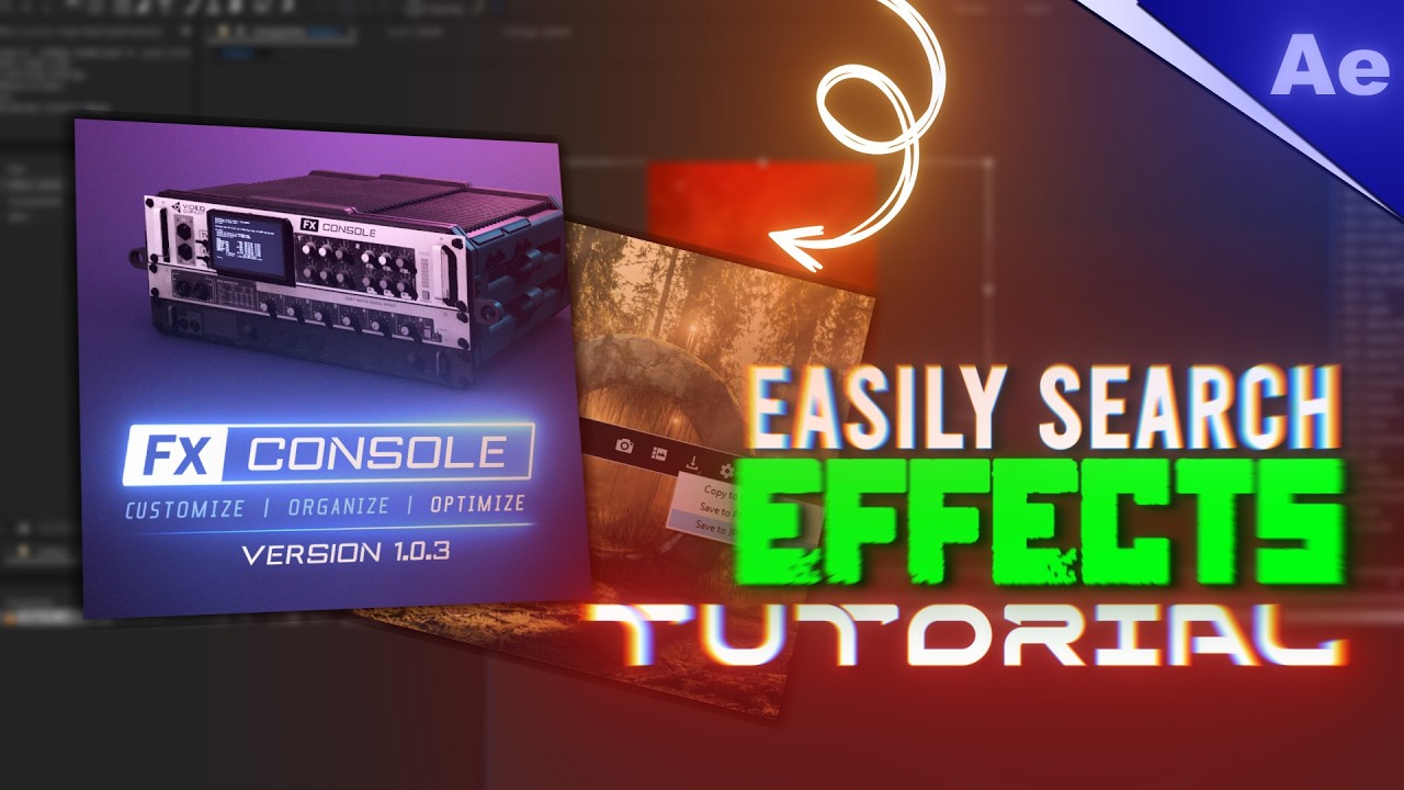 Как установить и использовать FX Console | Руководство по рабочему процессу в After Effects
