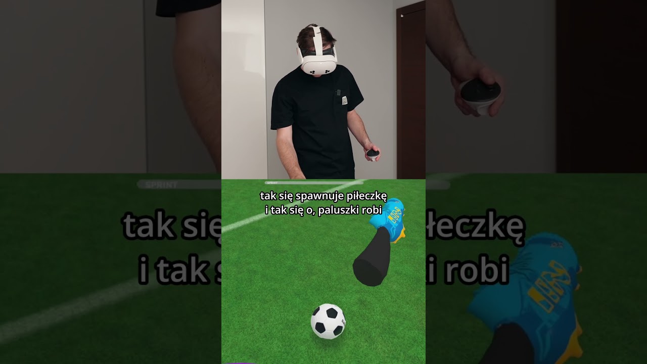 Meta Quest 3S; Testuję wirtualną piłkę nożną - VRFS #vr #goglevr #gogle #meta #quest