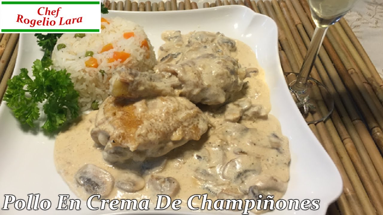 POLLO EN CREMA DE CHAMPIÑONES ,DELICIOSA RECETA!