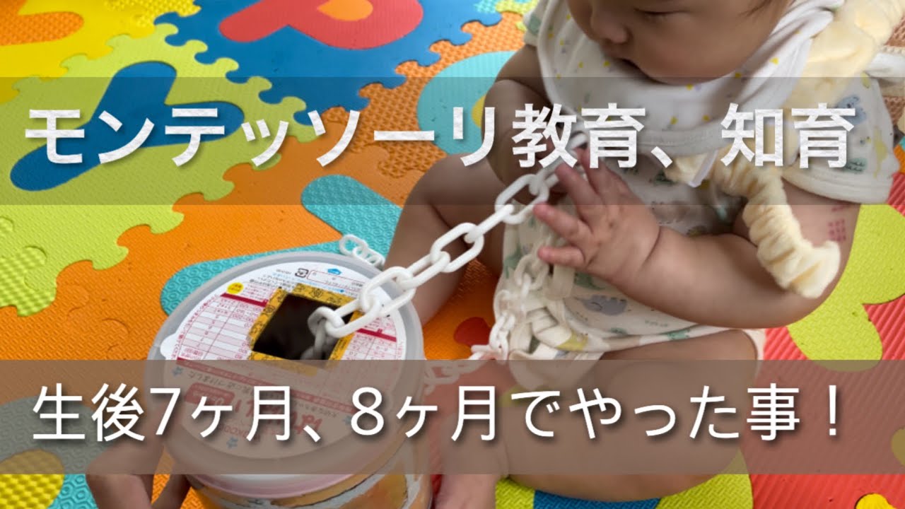 【モンテッソーリ教育、知育】生後7ヶ月、8ヶ月でやった事まとめ！