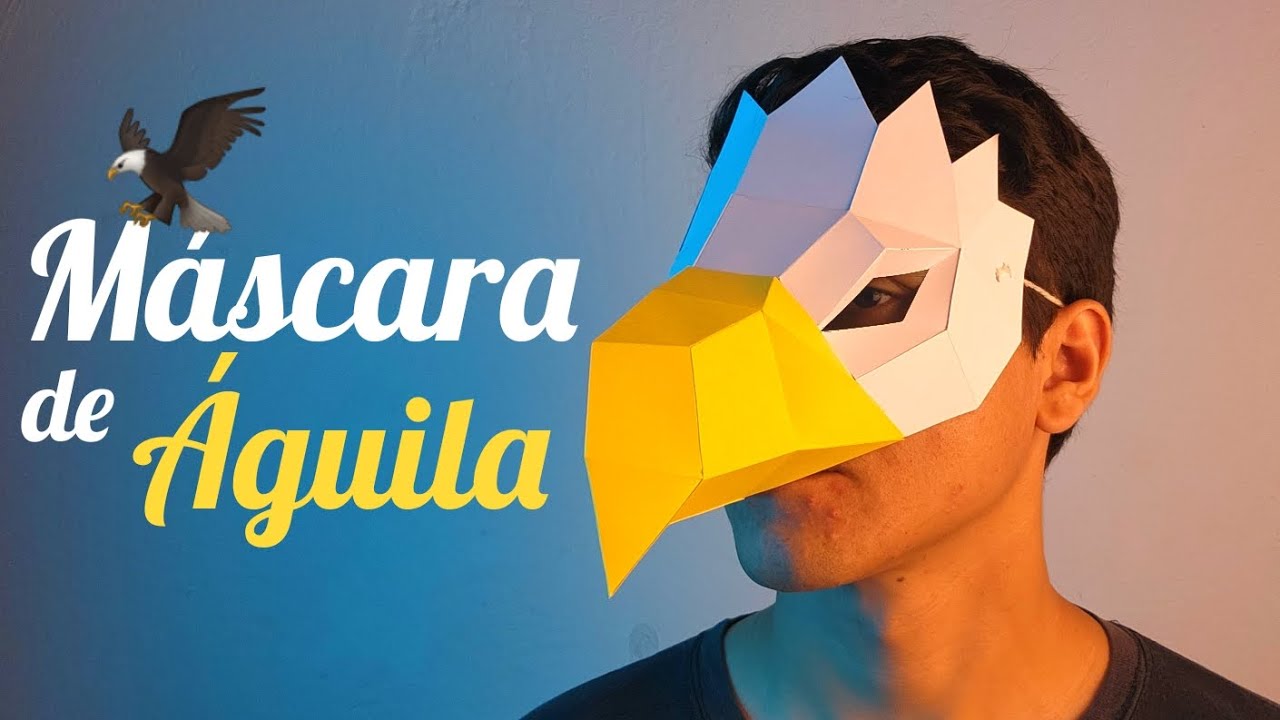 Como hacer una Máscara de Águila con Cartulina ¡En Menos de 5 Minutos! - Momuscraft