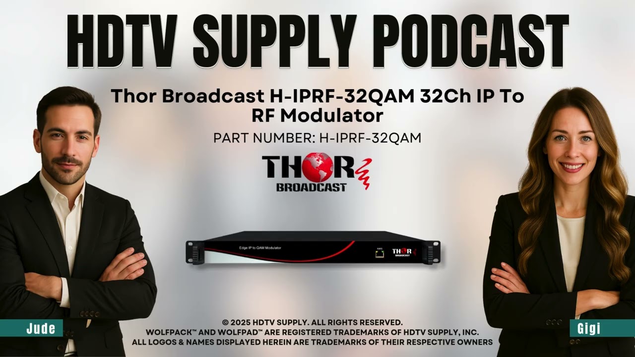 Thor Broadcast H-IPRF-32QAM 32Ch IP To RF Modulator