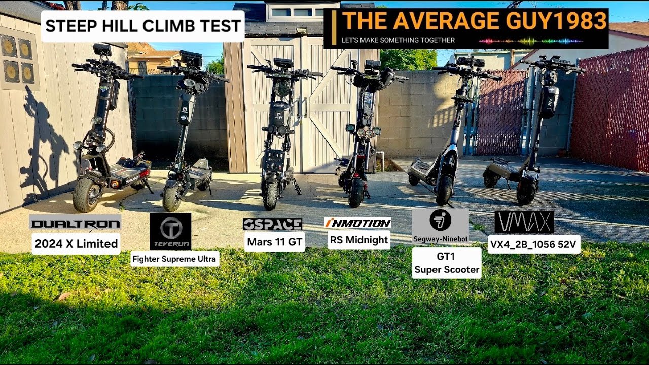 Steep Hill Climb Test For My Top 6 Scooters
