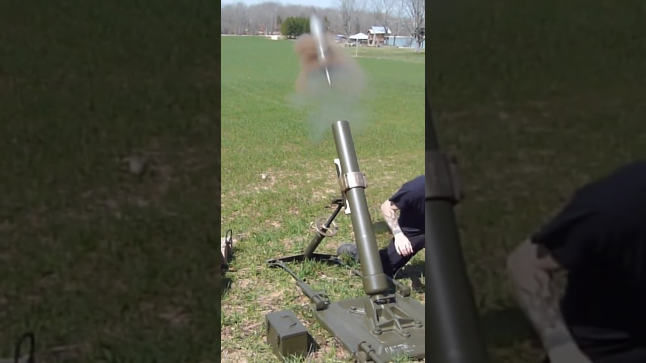 4.2-inch 107mm WW2 Chemical Mortar Set-Up and Test Firing 