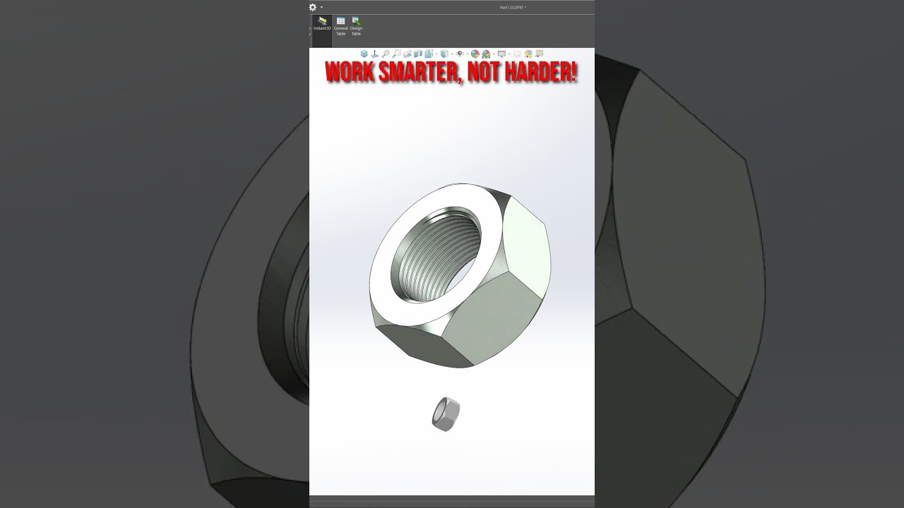 Hex Nut Design in SolidWorks - Work smarter, not harder!