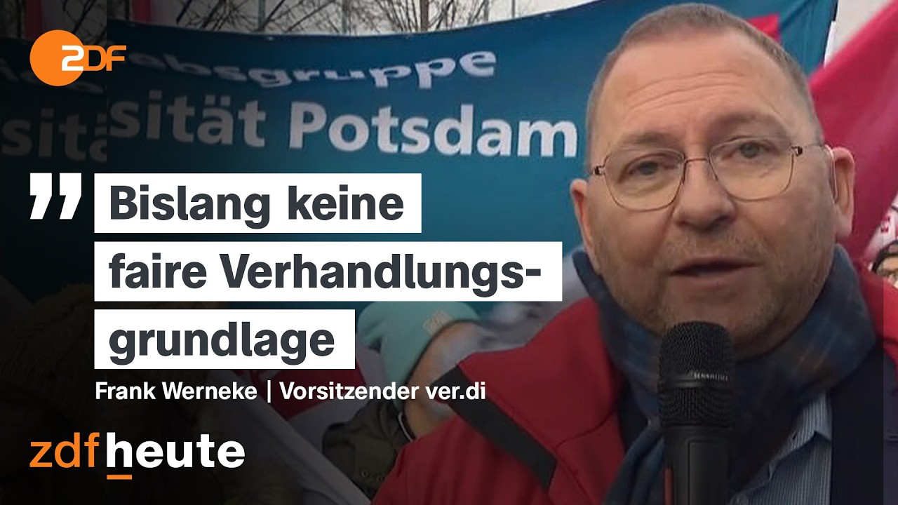 Warnstreiks in Potsdam: Tarifverhandlungen gehen in die dritte Runde